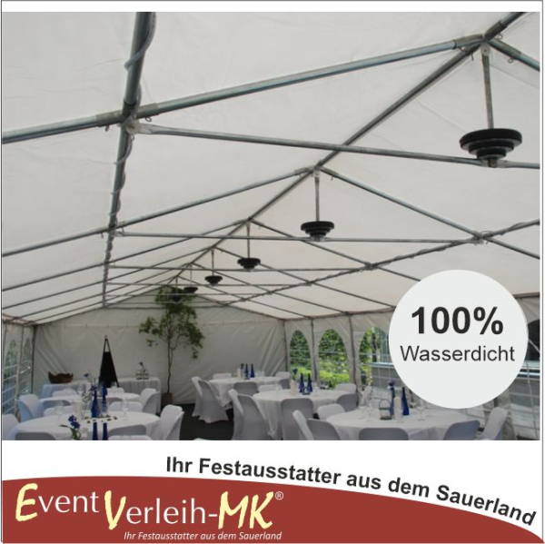 Festzelt 8x12m; weiß, feuersicher